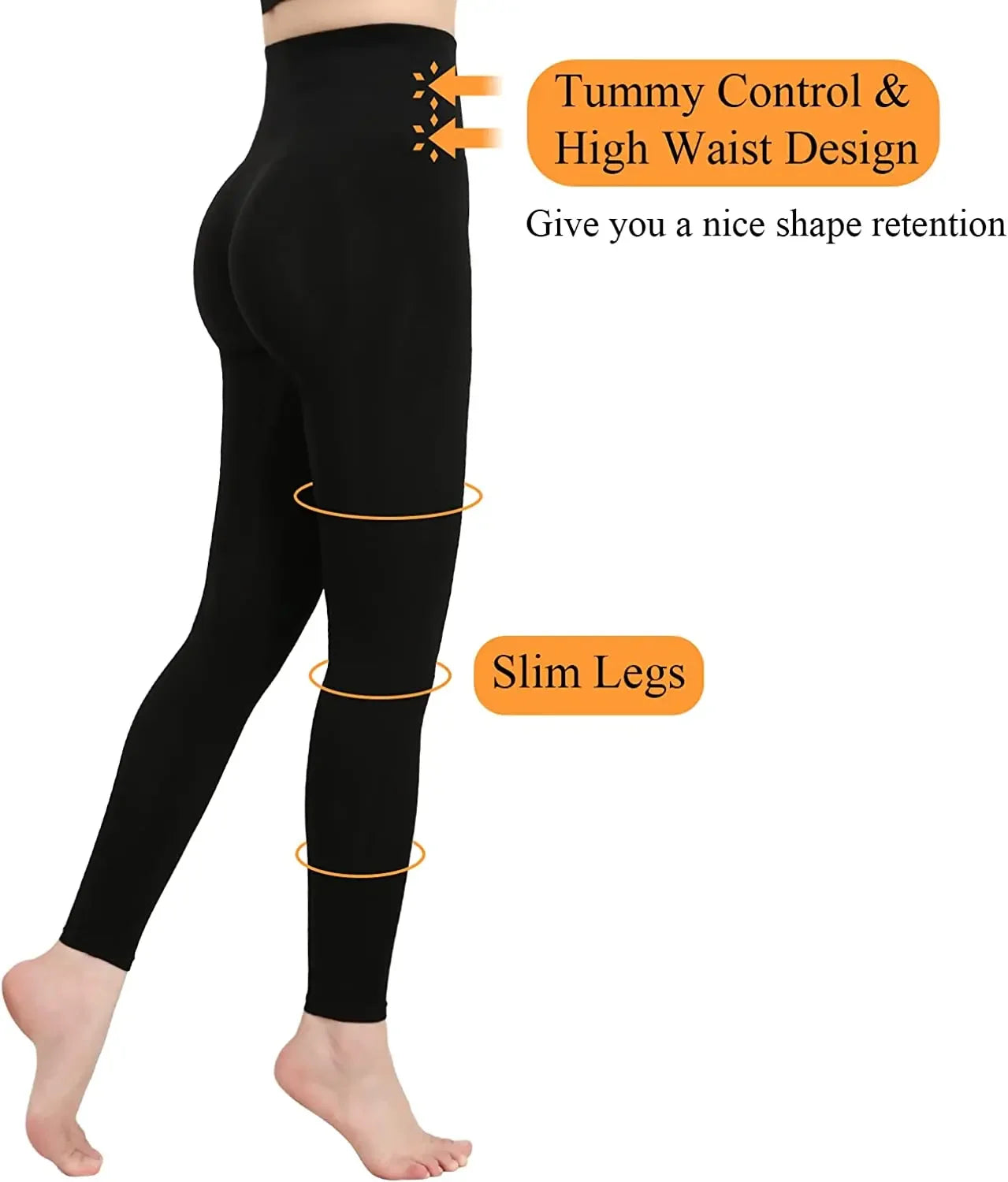 Women Leggings High Waist Leg Slimming Body Shapertummy Control Panties Thigh Sculpting Slimmer Compression Shapewear