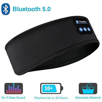 Women Wireless Music Eye Mask Bluetooth-Compatible Sleeping Earphone Man Smart Sport Headband Headset with Mic Yoga Hair Bands